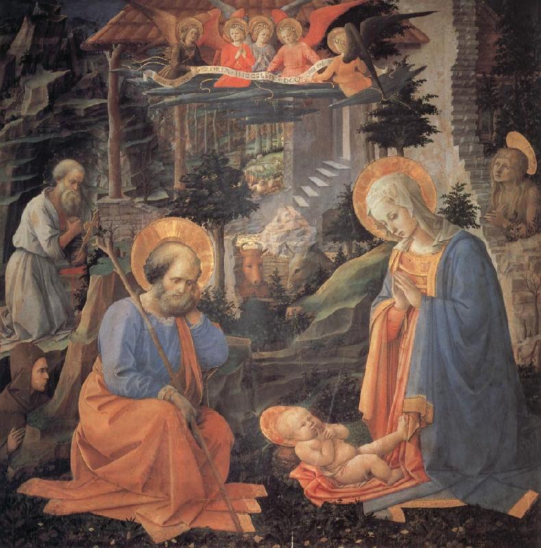 Fra Filippo Lippi The Adoration of the Infant jesus China oil painting art